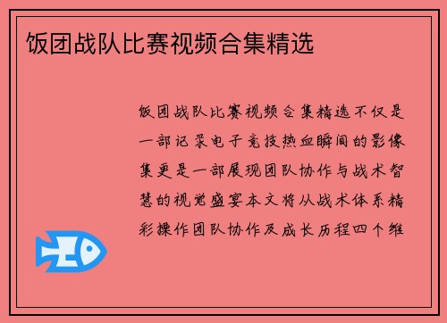 饭团战队比赛视频合集精选